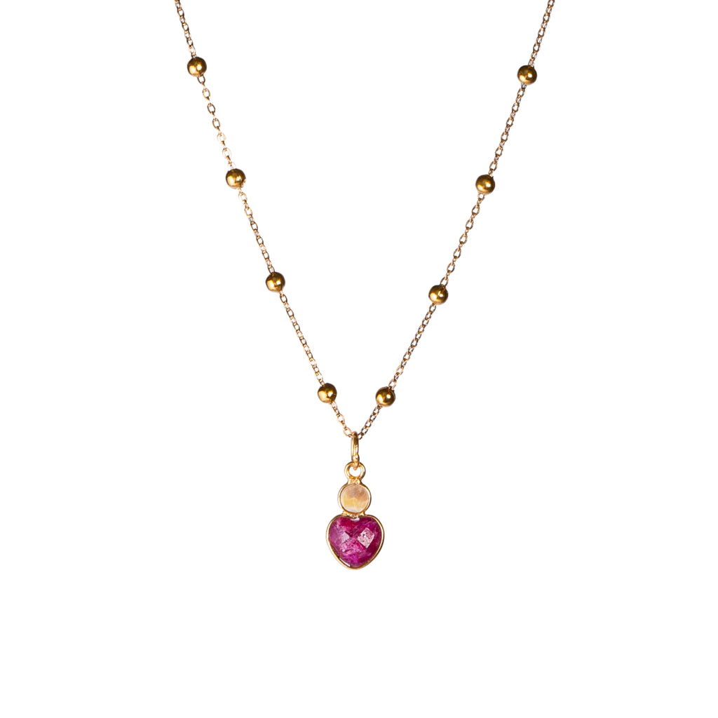 Heart Drop Pendant Necklace