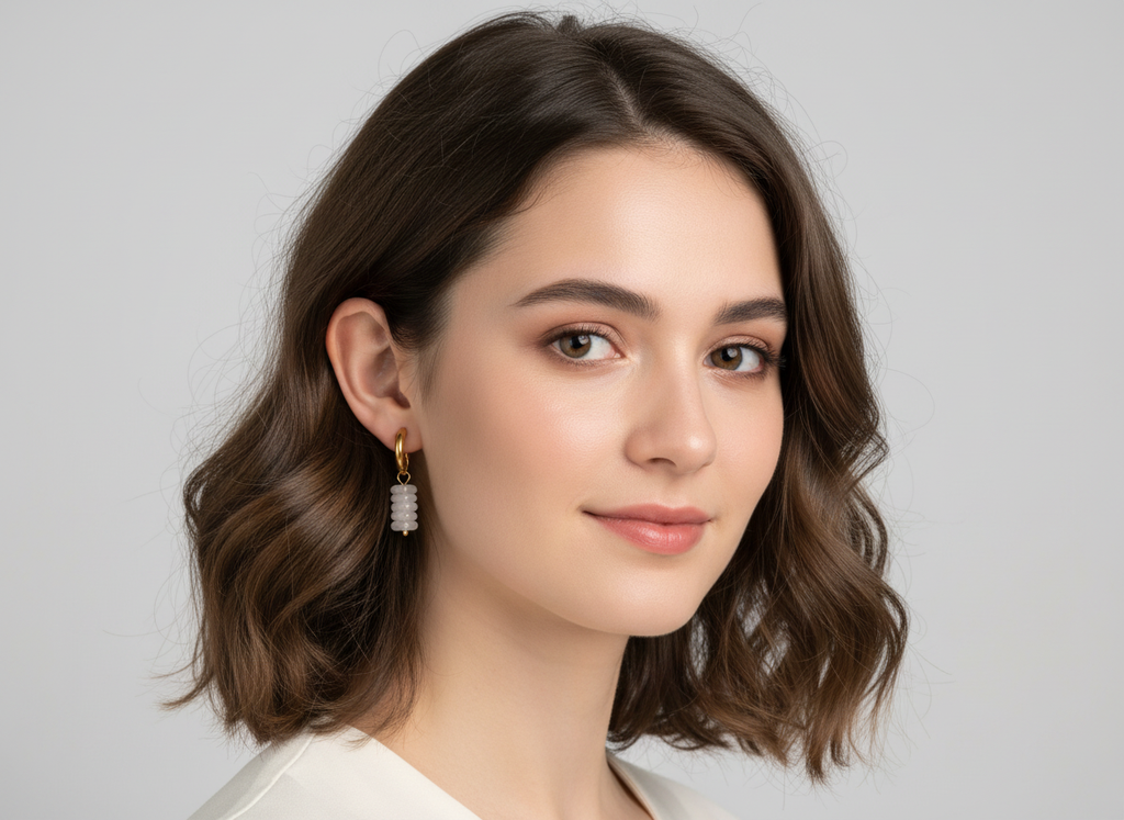 Quartz Abacus Earrings